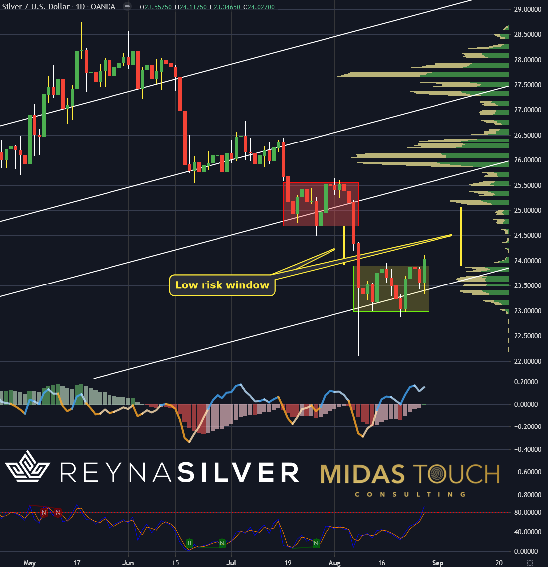Silver In US dollar Daily Chart