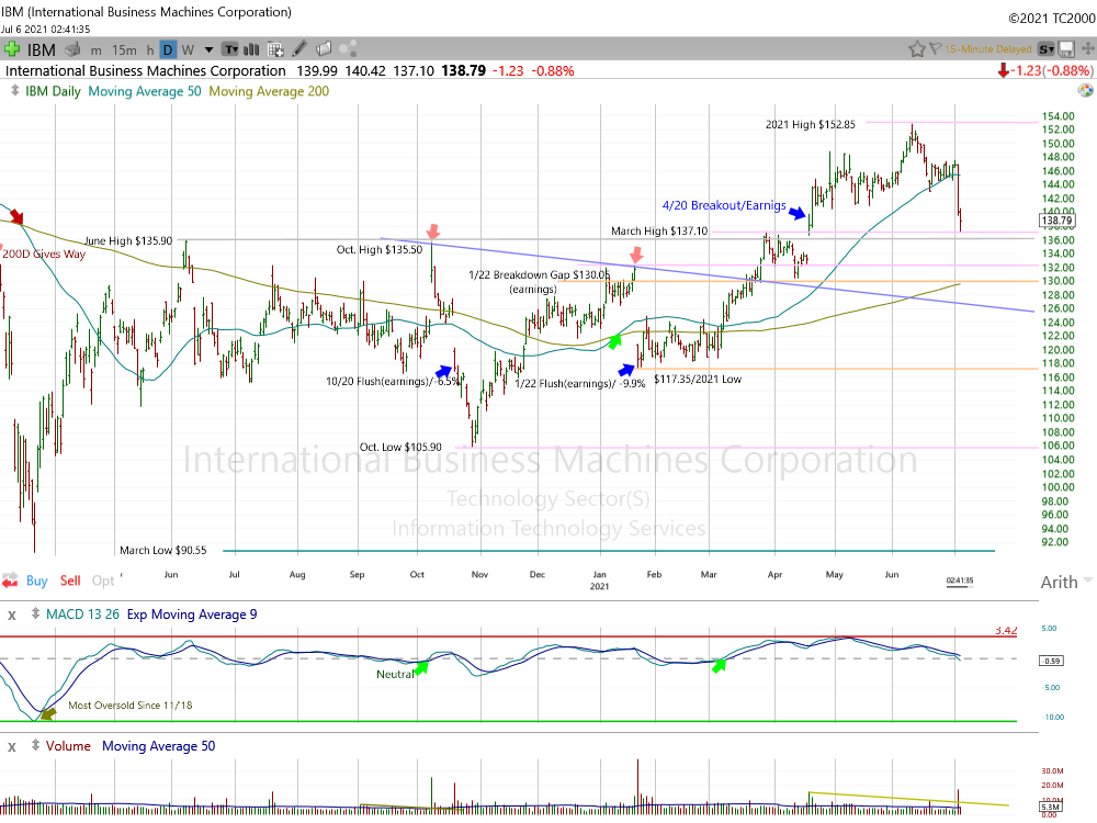 IBM Daily Chart.