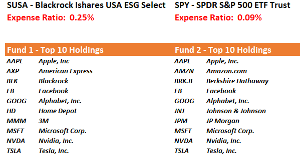 ESG Fund Top-10 Holdings