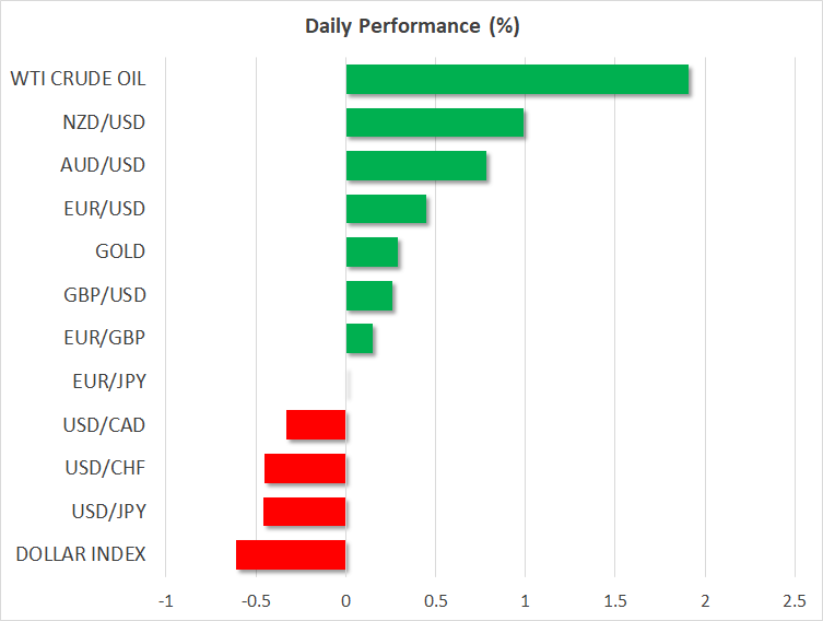 Stocks Rally, Yields Slump as Powell Strikes Neutral Tone