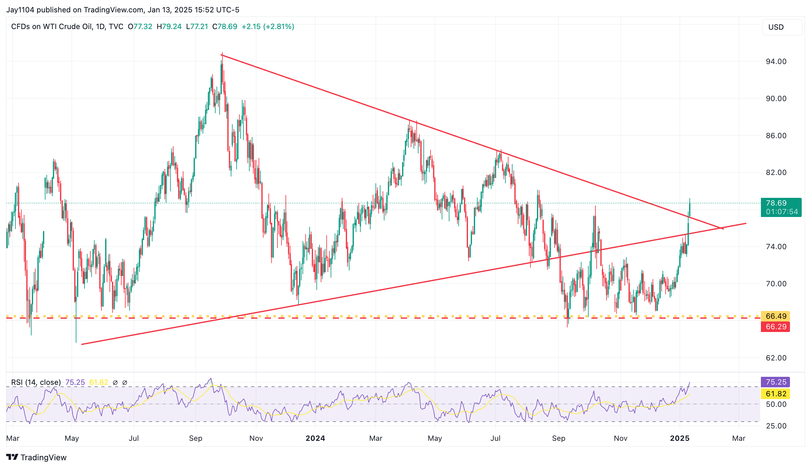 WTI Crude Oil-Daily Chart