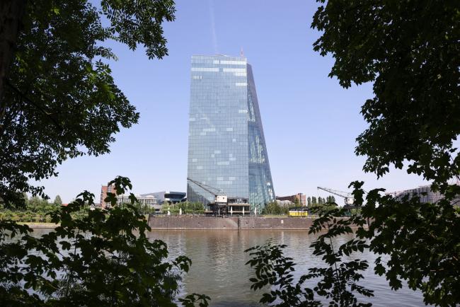 © Bloomberg. The European Central Bank (ECB) headquarters beside the River Main in Frankfurt, Germany, on Thursday, June 17, 2021. European Central Bank Chief Economist Philip Lane signaled that policy makers may not have all the data they need by September to start shifting policy away from the current ultra-loose stance.