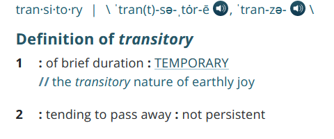 Definition Of Transitory