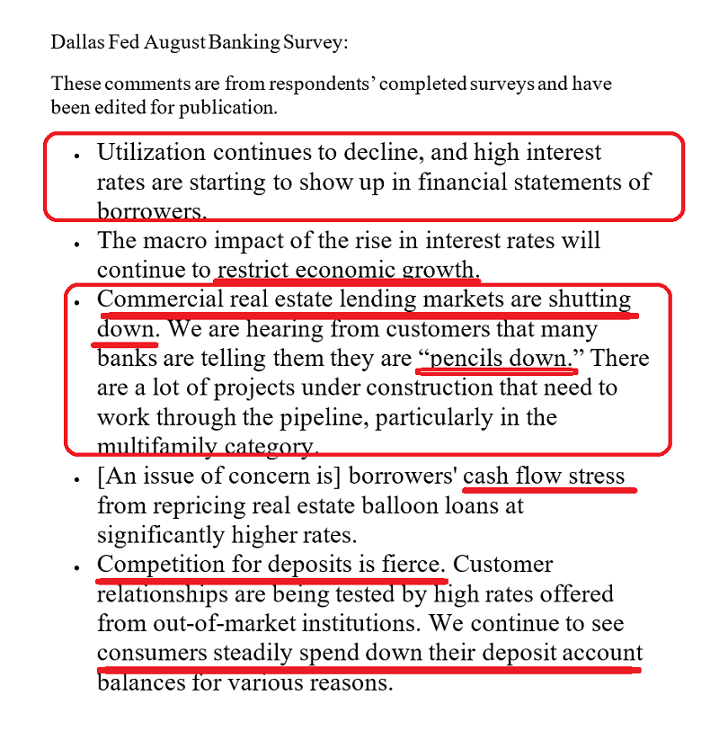 Dallas Fed August Banking Survey