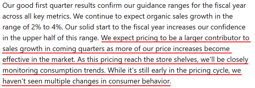 Procter & Gamble Statement