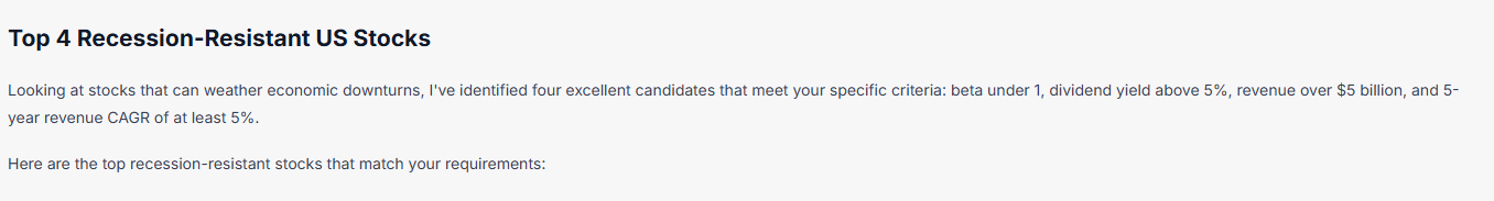 Recession-Proof US Stocks with Key Metrics