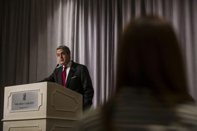 © Bloomberg. Randal Quarles, vice chairman of supervision at the U.S. Federal Reserve, speaks during the American Bar Association Banking Law Committee annual meeting in Washington, D.C., U.S., on Friday, Jan. 17, 2020. The Federal Reserve is shifting its focus from writing and revising rules aimed at limiting risk in the banking system to a concentration on how lenders interpret the restrictions, Quarles said.
