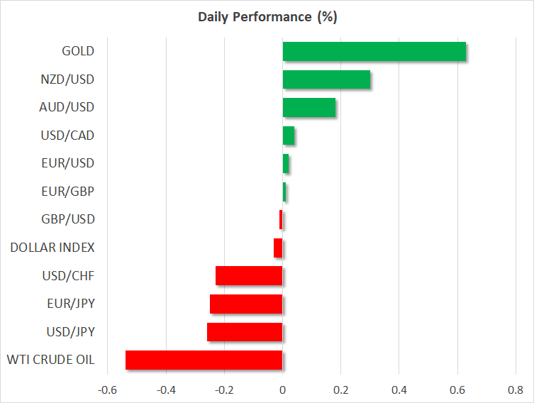 Dollar and oil extend slide ahead of busy week