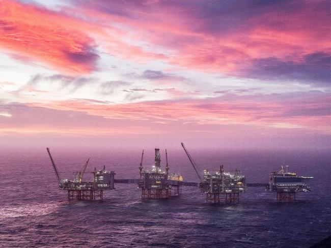 © Bloomberg. This overview shows the Johan Sverdrup oil field in the North Sea west of Stavanger, Norway, on January 7, 2020.  Photographer: Carina Johansen/AFP/Getty Images