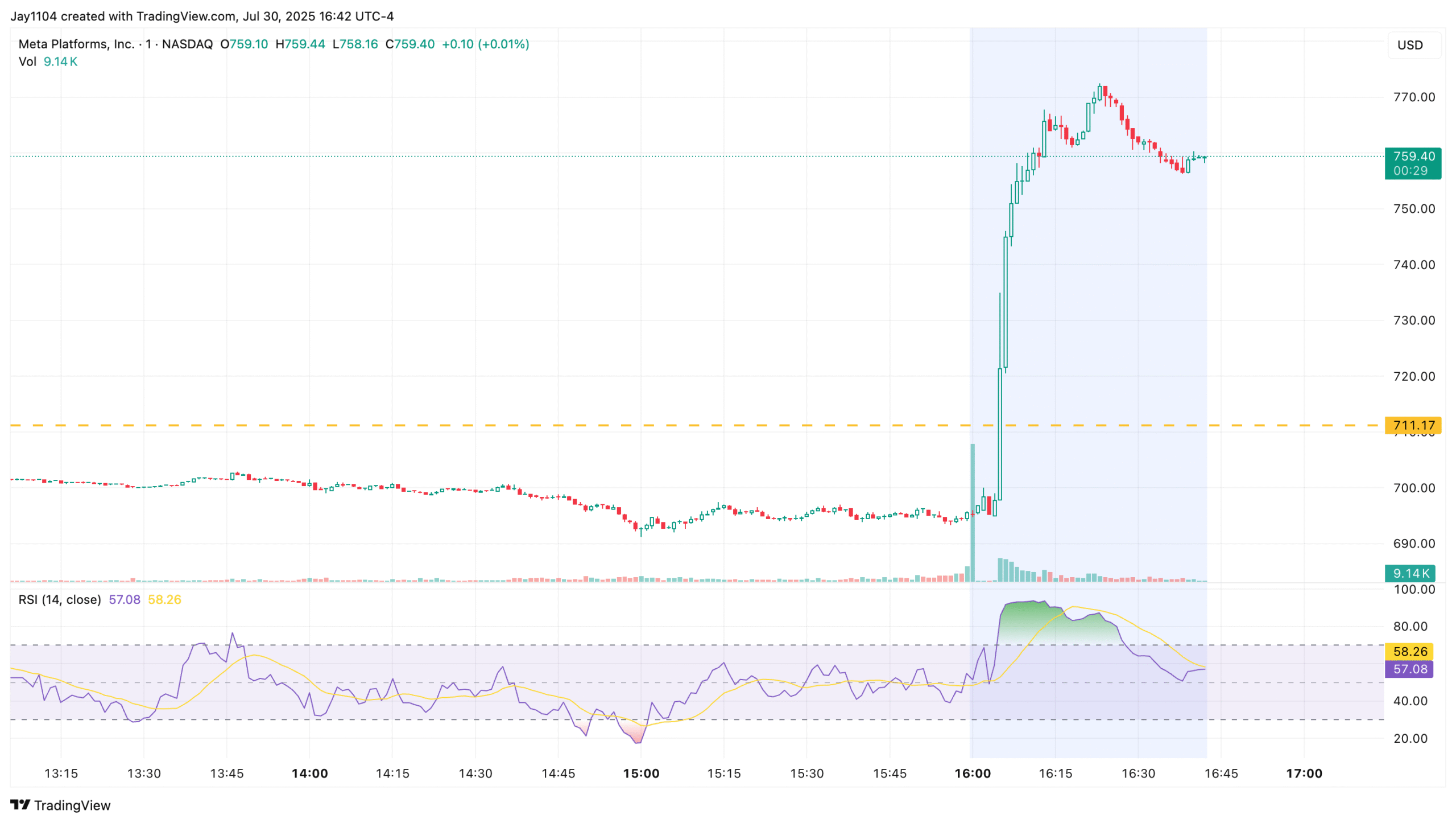 Meta Price Chart
