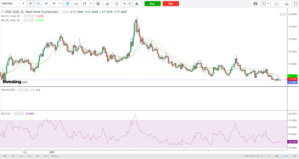 USD/ZAR-Daily Chart