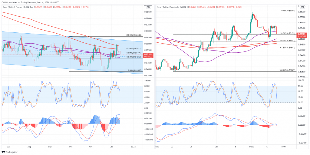 EUR/GBP Daily And 4-hour Charts. 