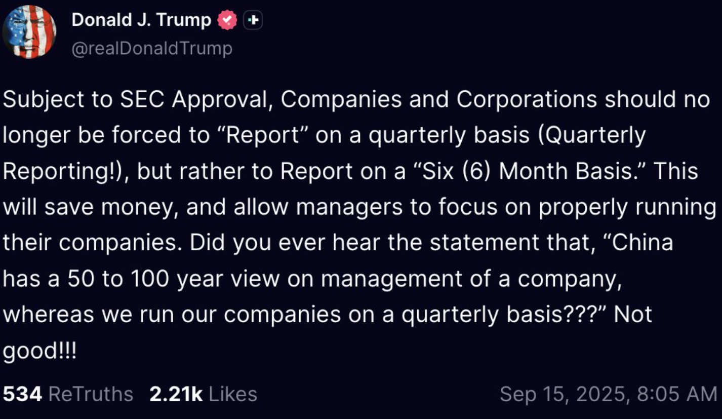 Trump Reporting Requirements