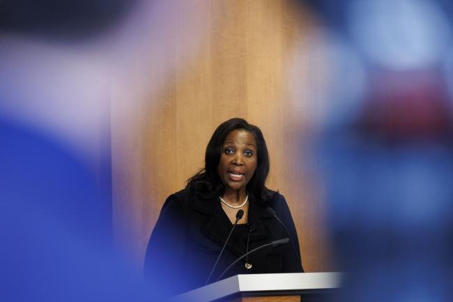 &copy Bloomberg. Lisa Cook, governor of the US Federal Reserve, speaks at the Peterson Institute For International Economics in Washington, DC, US, on Thursday, Oct. 6, 2022. Cook said she supports the central bank's policy-tightening path and that further interest-rate increases and a period of policy restriction will likely be needed to bring inflation down.