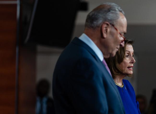 &copy Bloomberg. Chuck Schumer and Nancy Pelosi