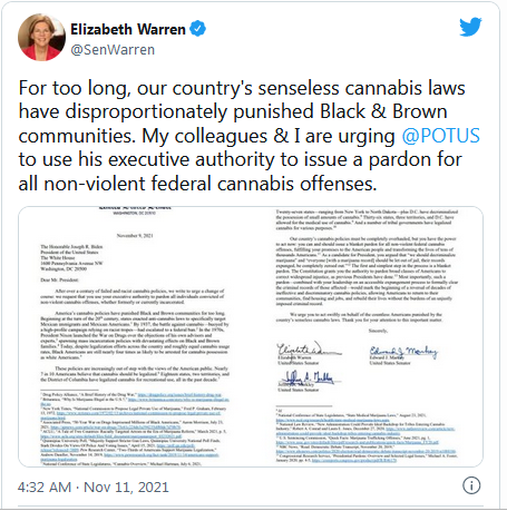 Elizabeth Warren Tweet