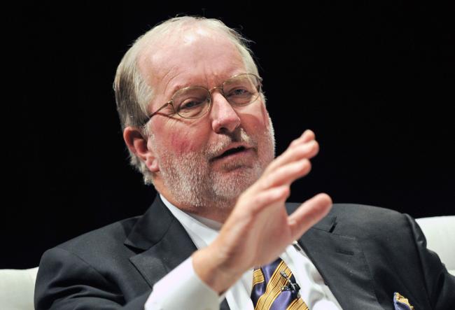 © Bloomberg. Dennis Gartman, economist and author of the Gartman Letter, speaks at the Bloomberg Hedge Funds Summit in New York, U.S., on Thursday, Dec. 1, 2011. The conference covers the impact of the European debt crisis on the global markets, breaks down the fundamentals driving volatility in the equity markets, and looks at how investors can scratch beyond the veneer when investing in China.