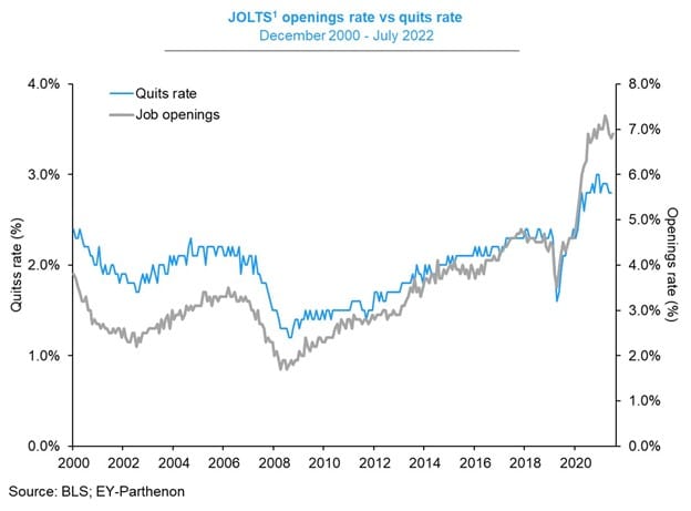 JOLTS Opening vs Quits Rate