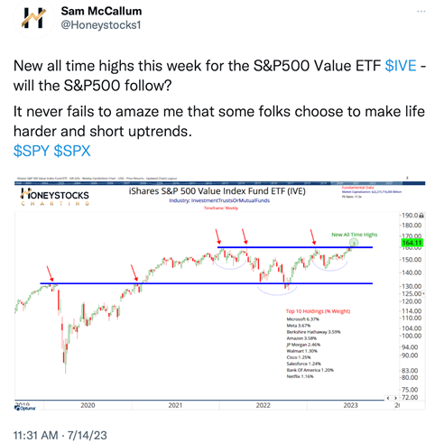 S&P 500 Value ETF ATH