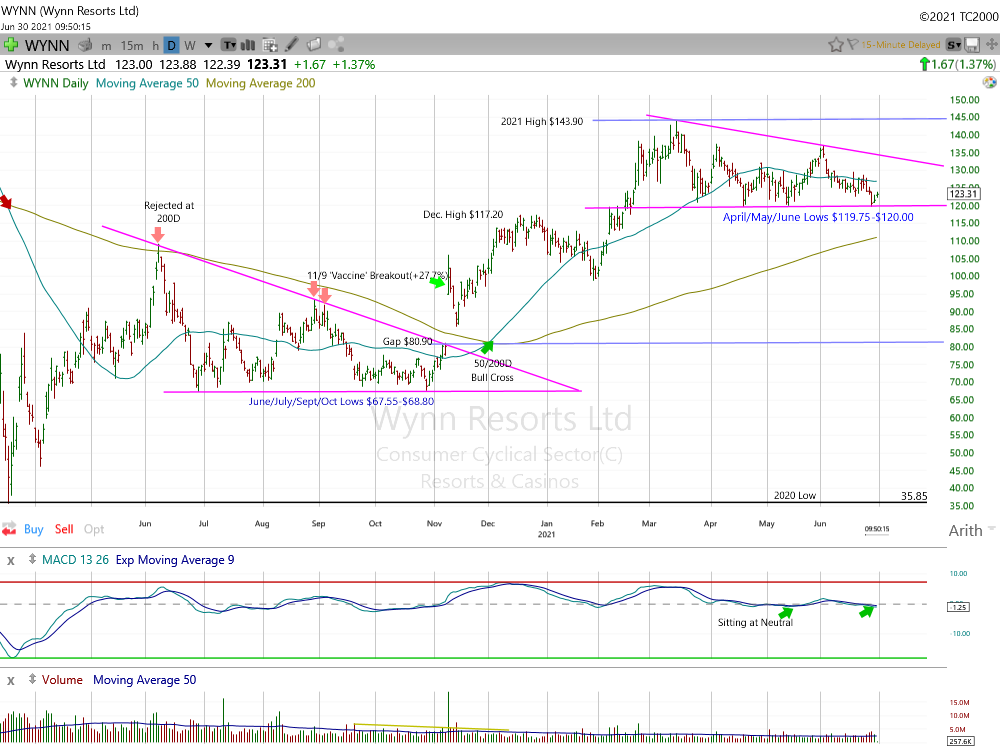 Wynn Daily Chart.