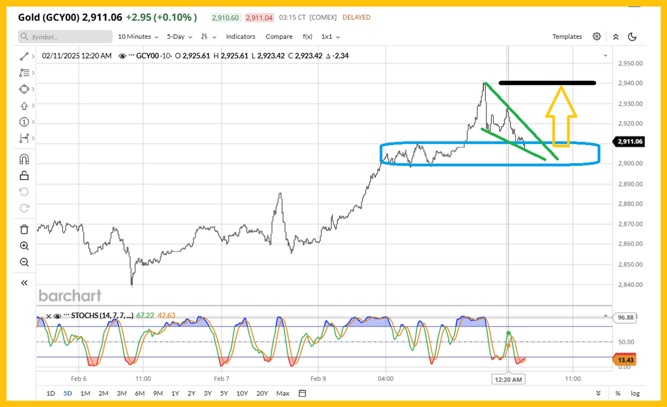 ST1: Gold a top or just overbought