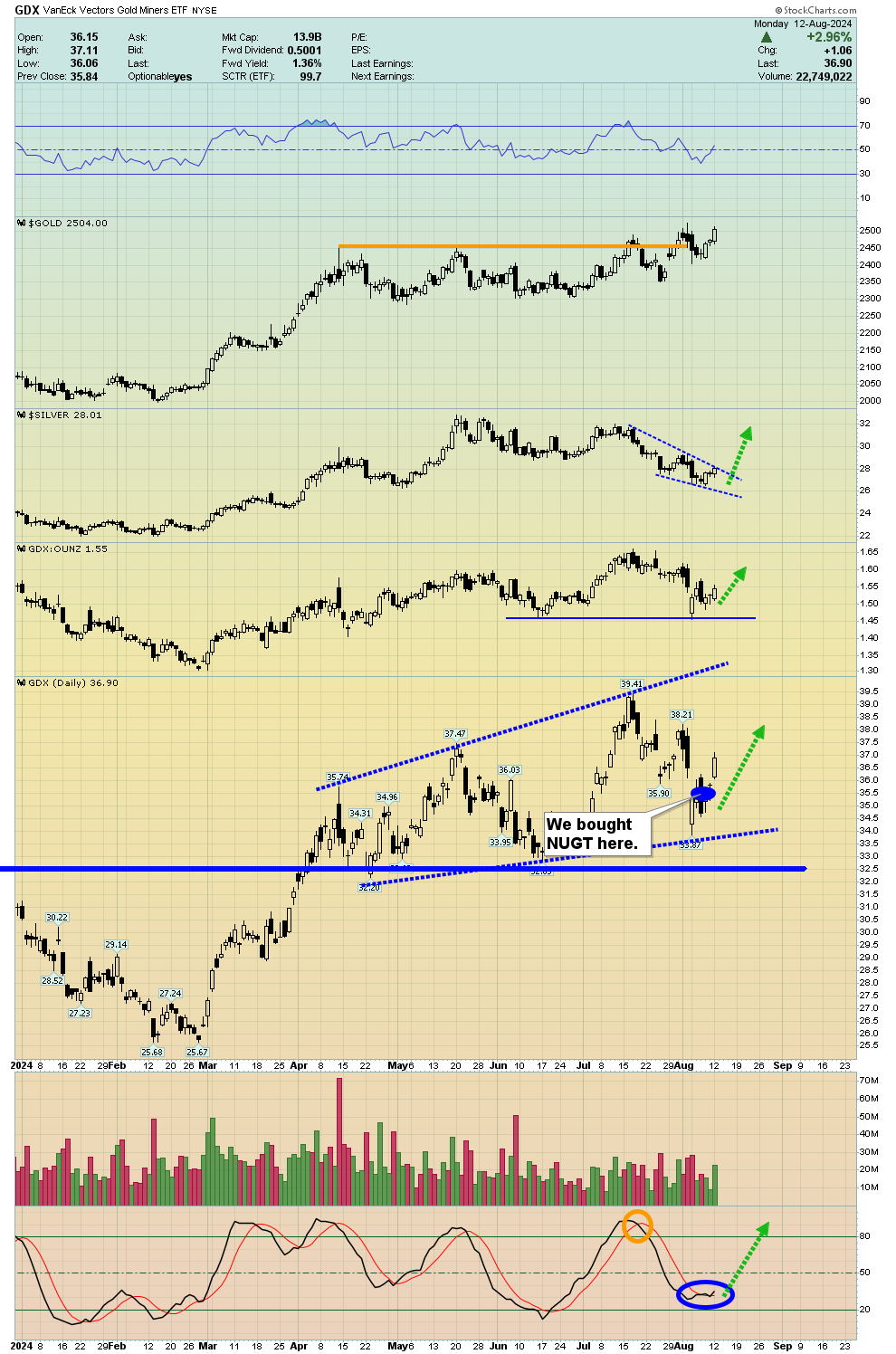 GDX Daily Chart