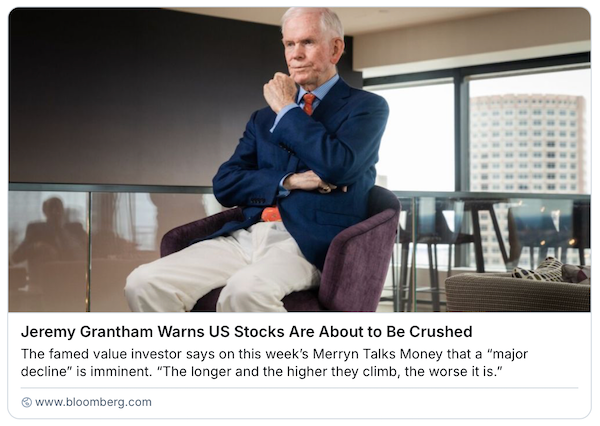 Jeremy Grantham on Stocks