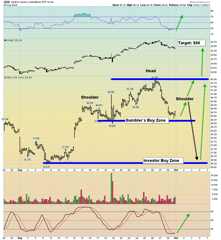 GDX Hourly Chart