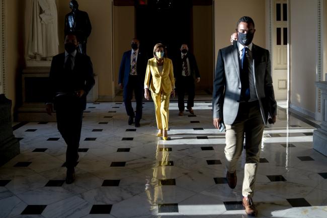 © Bloomberg. U.S. House Speaker Nancy Pelosi at the U.S. Capitol in Washington, D.C. Photographer: Stefani Reynolds/Bloomberg