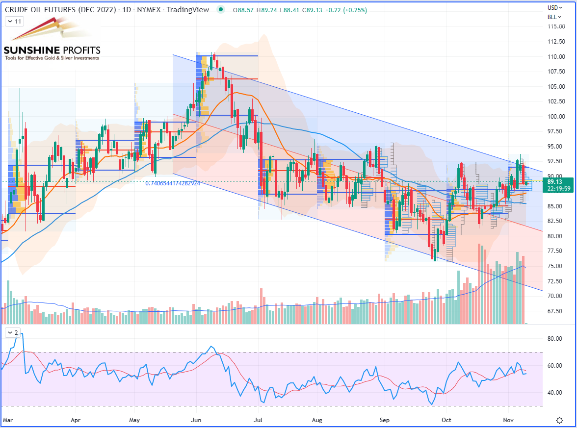 Crude Oil Futures (December Contract) Daily Chart