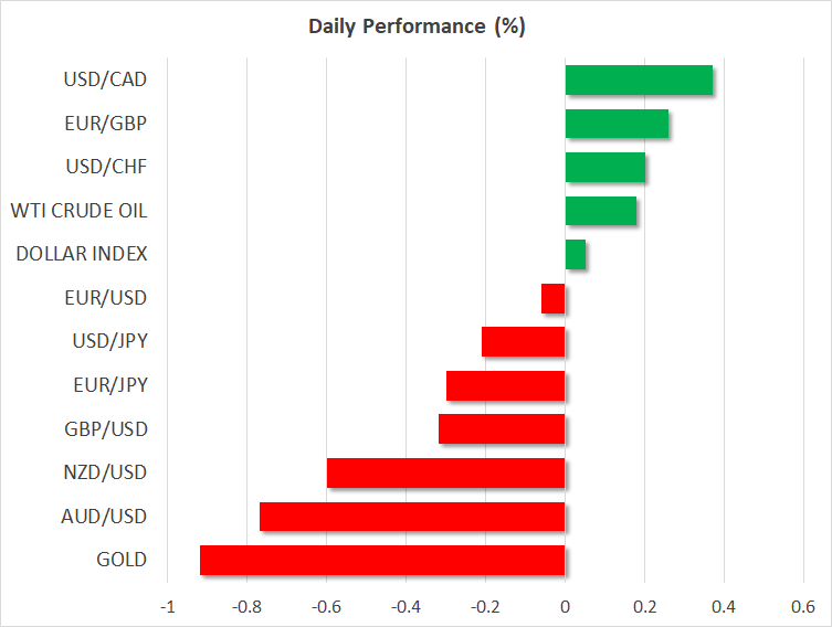 Dollar eyes weekly gain, but Fed pivot bets increase