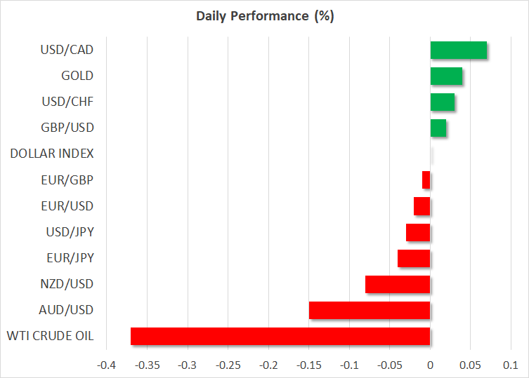 China worries intensify, pulling stocks lower as dollar firms