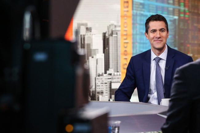 © Bloomberg. Michael Feroli, chief U.S. economist of JP Morgan Securities LLC, smiles during a Bloomberg Television interview in New York, U.S., on Tuesday, March 6, 2018. Feroli discussed the impact of potential U.S. tariffs on the stock market.