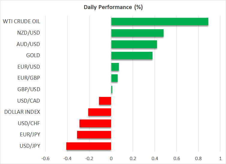 Dollar flexes muscles as June hike bets rise