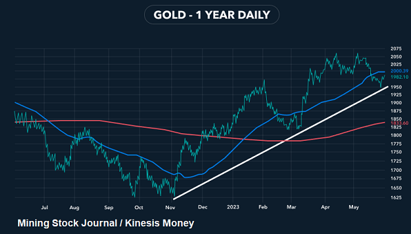 Gold-1 Yr Daily Chart