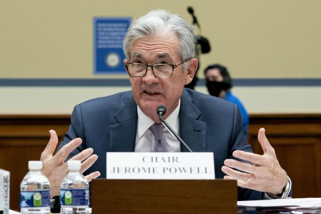 © Bloomberg. Jerome Powell, chairman of the U.S. Federal Reserve, speaks during a House Select Subcommittee on the Coronavirus Crisis hearing in Washington, D.C., U.S., on Wednesday, Sept. 23, 2020. Powell yesterday said the U.S. economy has a long way to go before fully recovering from the coronavirus pandemic and will need further support. Photographer: Stefani Reynolds/Bloomberg