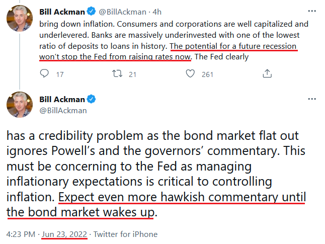 Bill Ackman Tweet