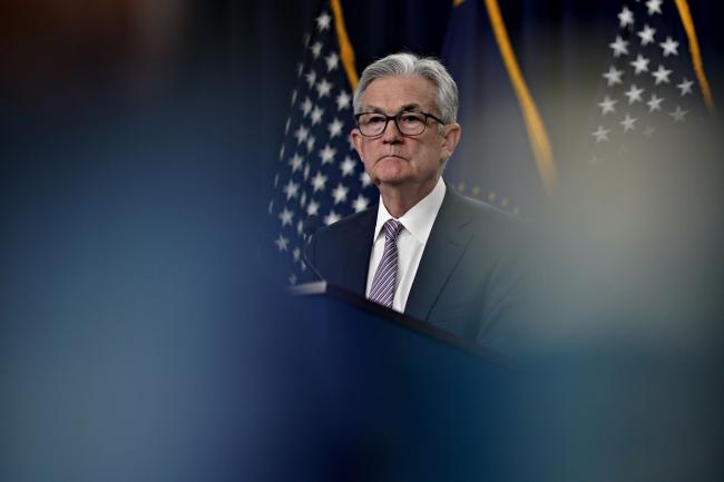 &copy Bloomberg. Jerome Powell, chairman of the US Federal Reserve, during a news conference following a Federal Open Market Committee (FOMC) meeting in Washington, DC, US, on Wednesday, May 3, 2023. The Federal Reserve raised interest rates by a quarter percentage point and hinted it may be the final move in the most aggressive tightening campaign since the 1980s as economic risks mount.