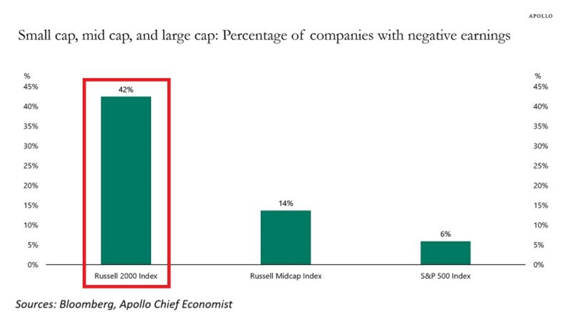 Percentage of Companies with Negative Earnings