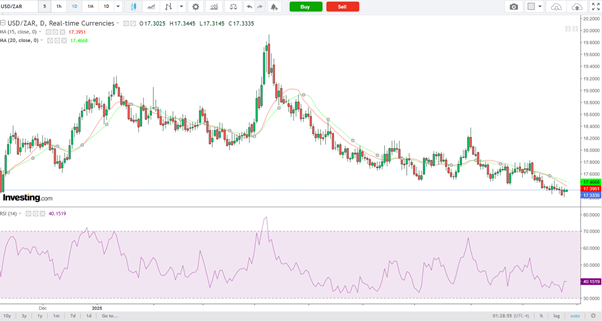 USD/ZAR-Daily Chart