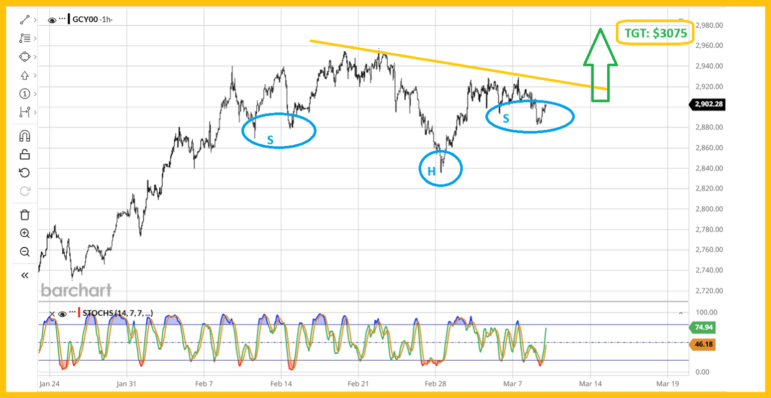 Gold Hourly Chart