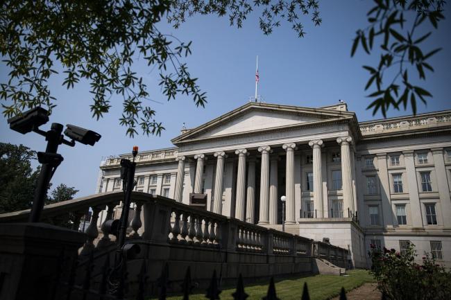 © Bloomberg. The US Treasury Department in Washington, D.C., US, on Friday, Sept. 16, 2022. Yellen yesterday highlighted the Biden administration's plans for boosting the IRS, including efforts to dramatically increase the capacity of in-person and call-in support services. Photographer: Al Drago/Bloomberg