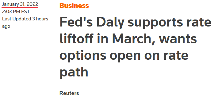 Fed Daly's Statement