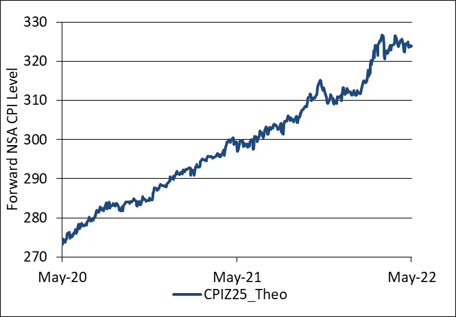 Forward NSA CPI Levels