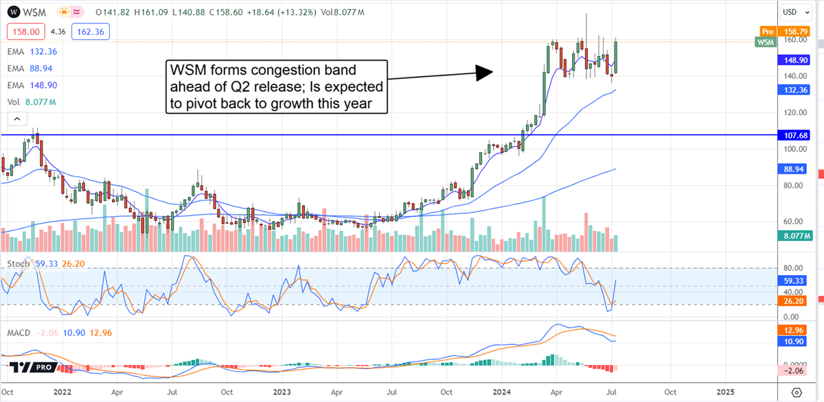 WSM Stock Chart