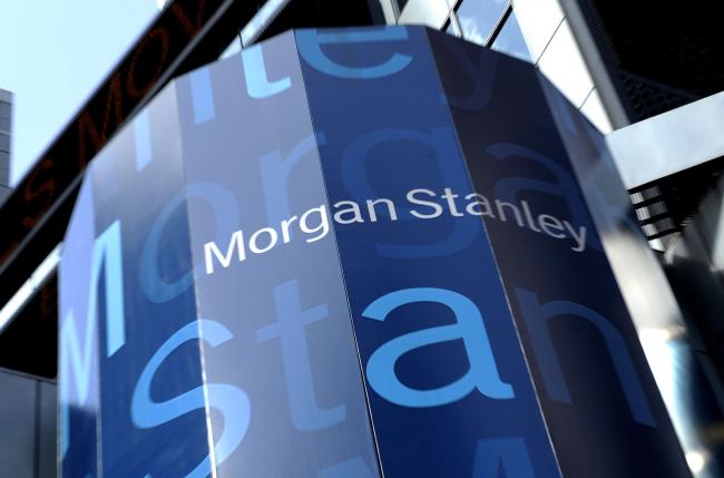 © Bloomberg. Morgan Stanley signage is displayed at their headquarters in New York, U.S.